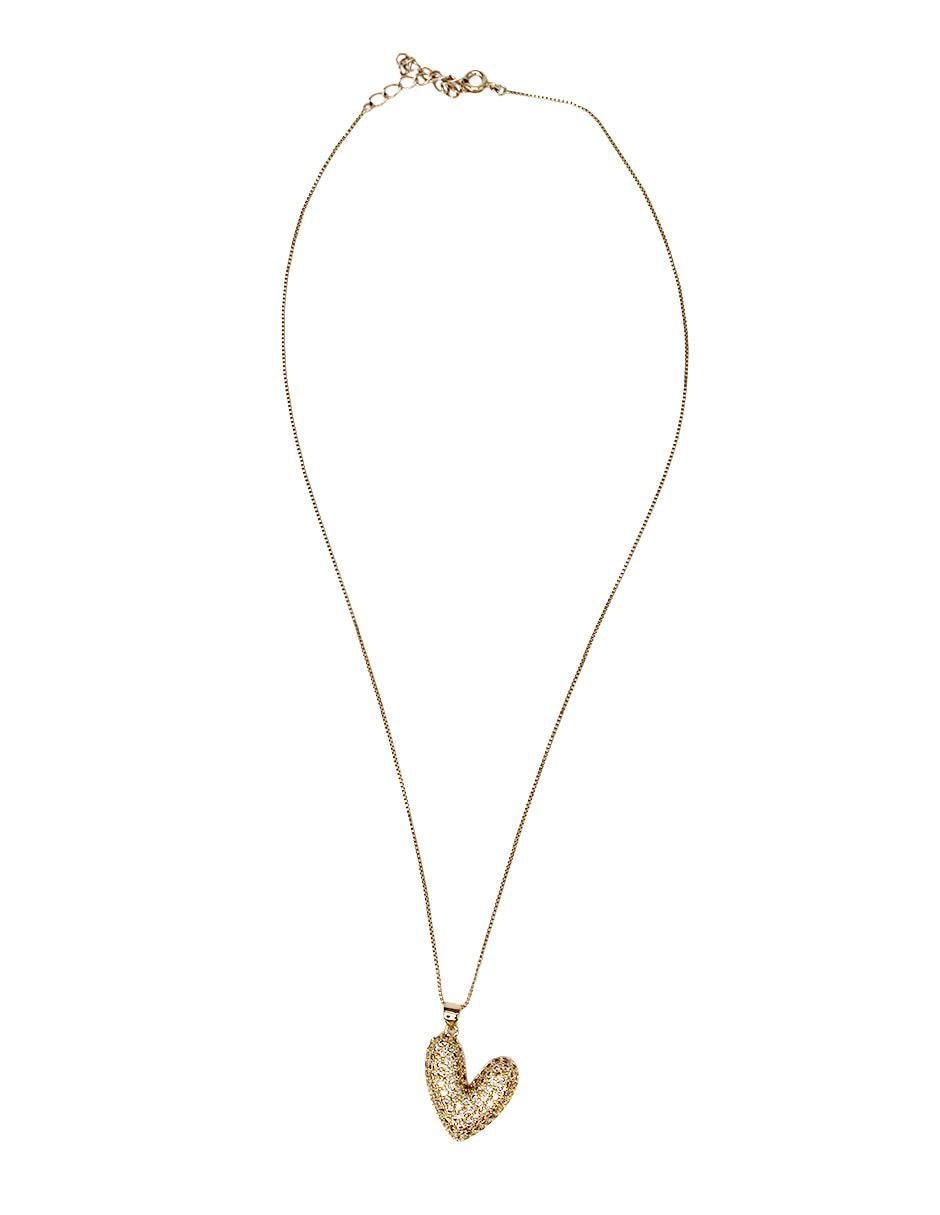 Collar con dije de corazón de oro laminado 10 K 10