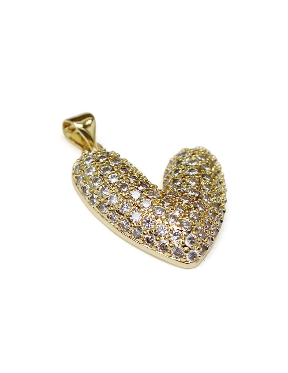 Collar con dije de corazón de oro laminado 10 K 4