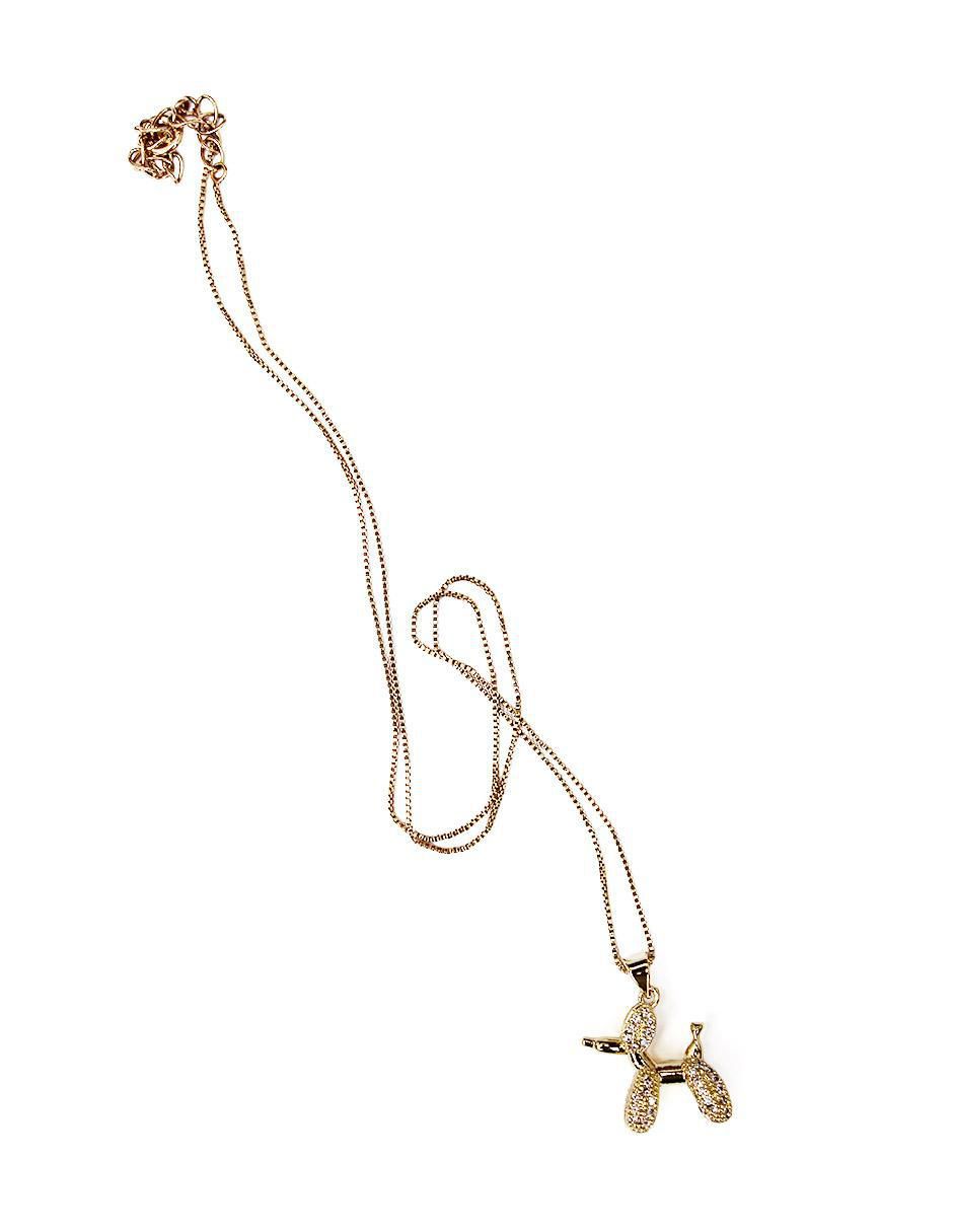 Collar con dije de perro de oro laminado 10 K 7