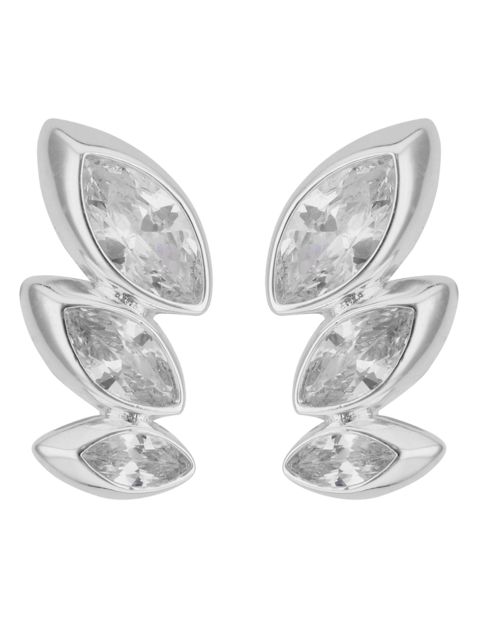 Aretes corto de gota Sparkling Sophistication con acabado pulido zirconia