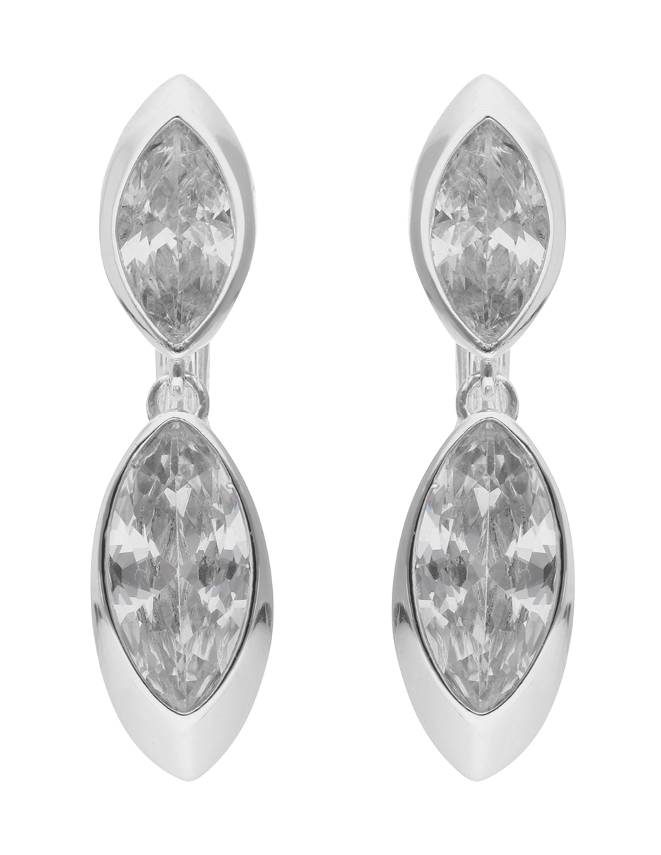 Aretes corto de gota Sparkling Sophistication con acabado pulido zirconia