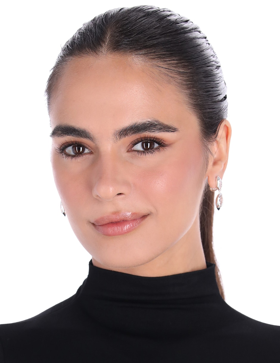 Aretes corto de gota Sparkling Sophistication con acabado pulido zirconia 3