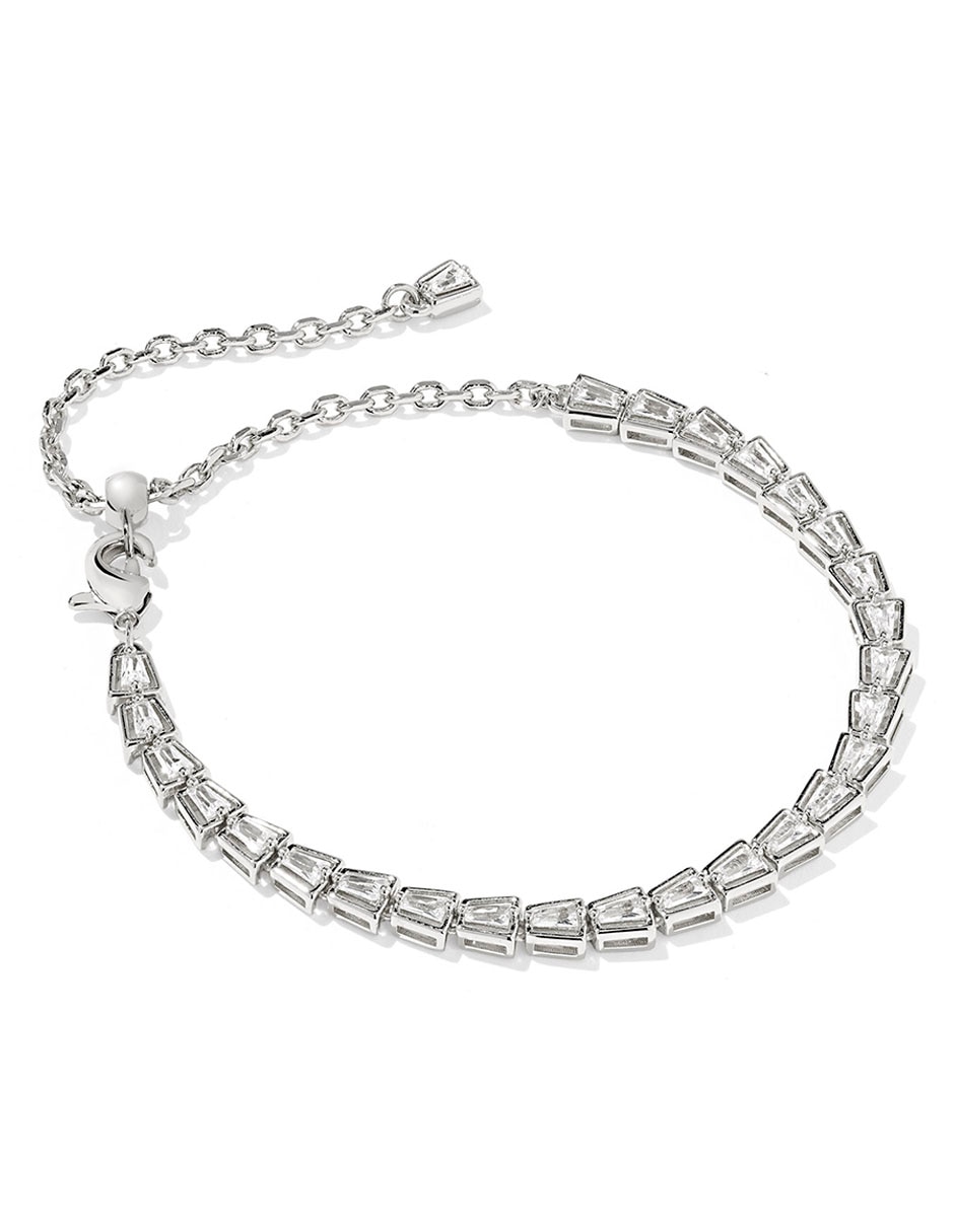 Pulsera con acabado baño rodio