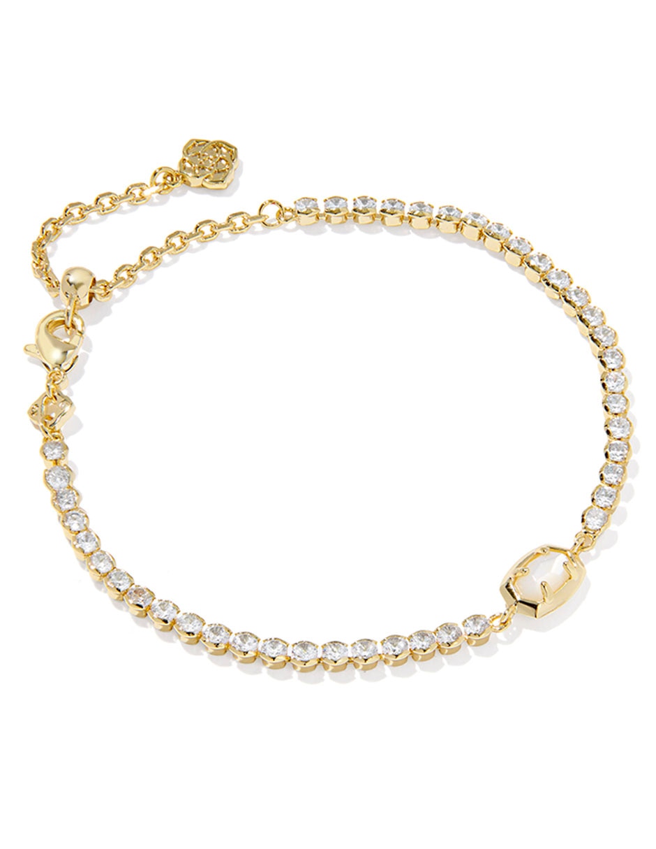 Pulsera con madre perla con acabado baño de oro 14 K