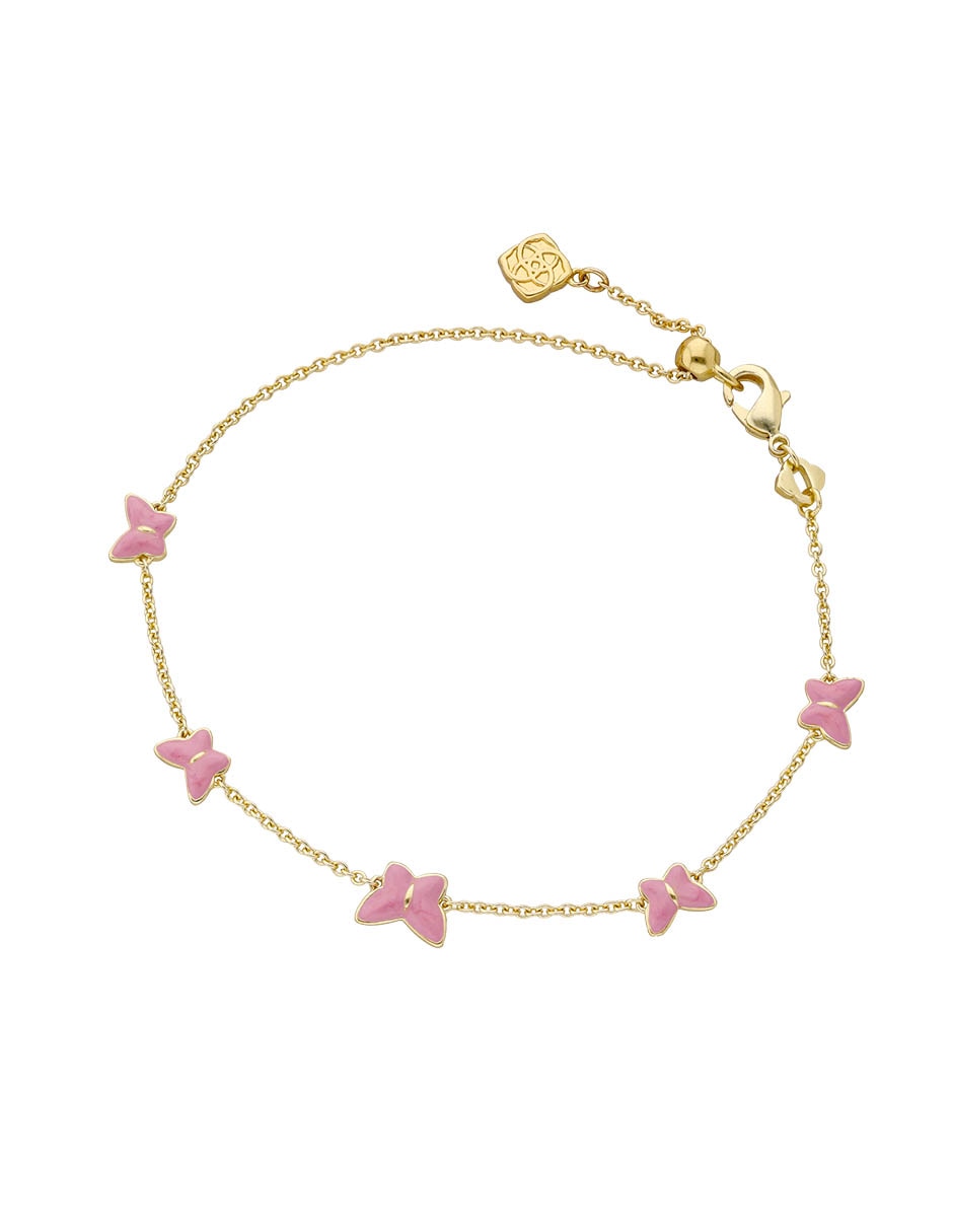 Pulsera 14 k acabado baño de oro