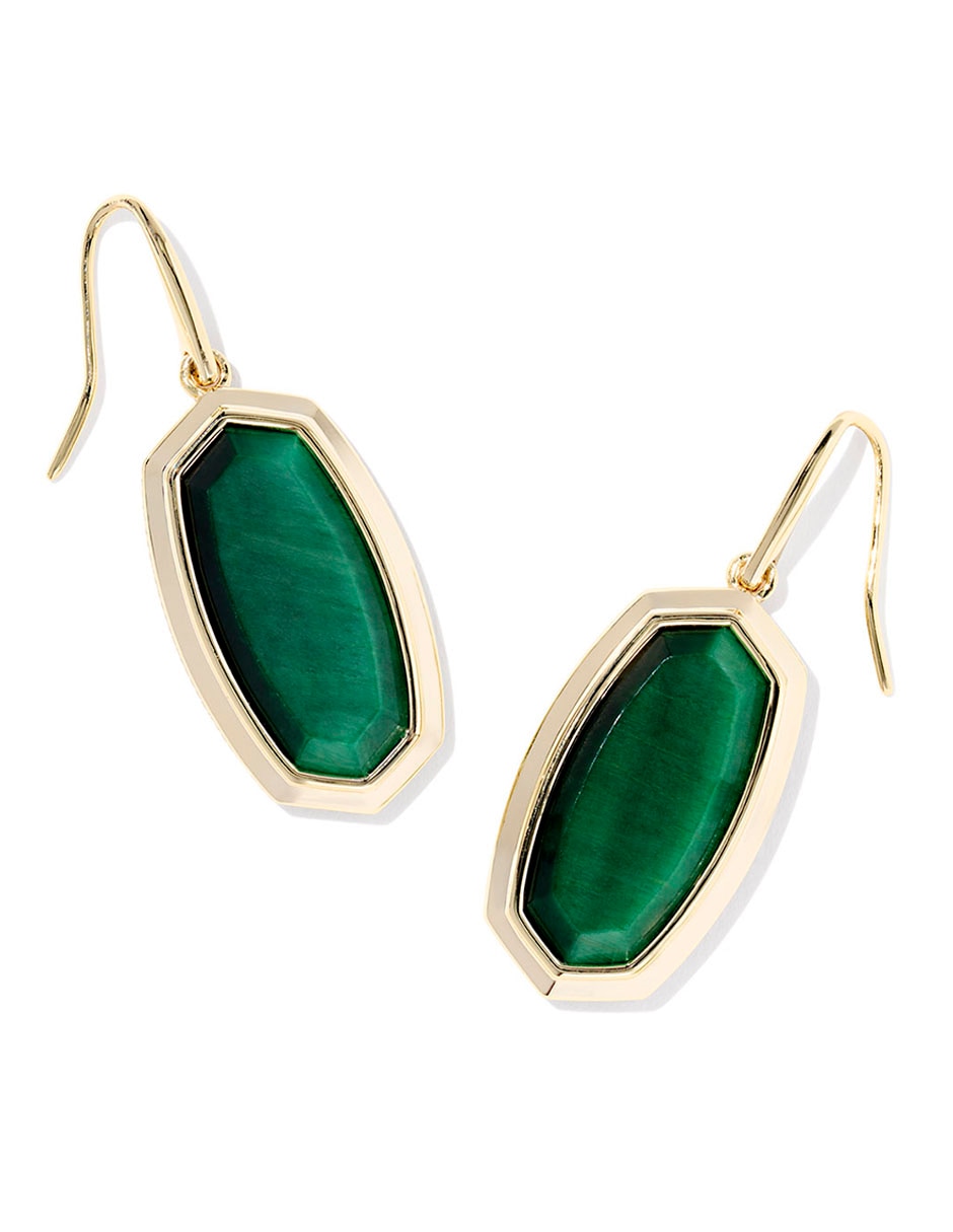 Aretes cortos rectangulares de oro 14 K con acabado brillante Aretes cortos rectangulares de oro 14 K con acabado brillante