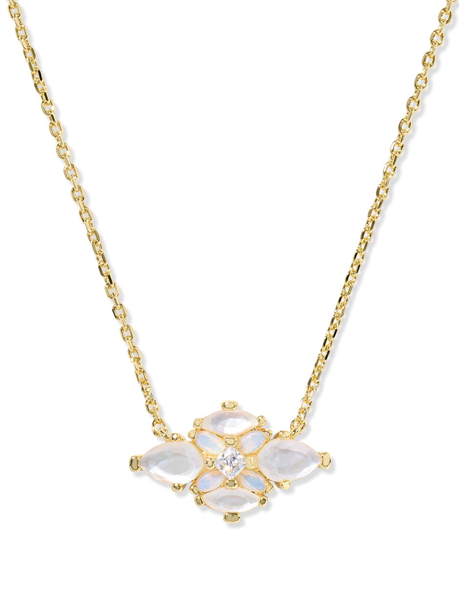 Collar de rombo Abbie de baño de oro