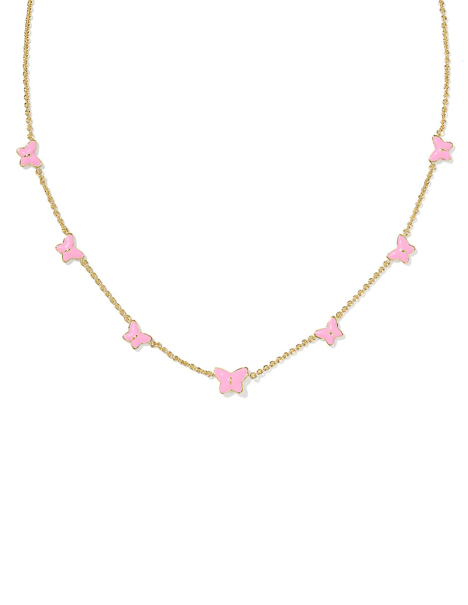 Collar de mariposa Lilia de baño de oro 14 K
