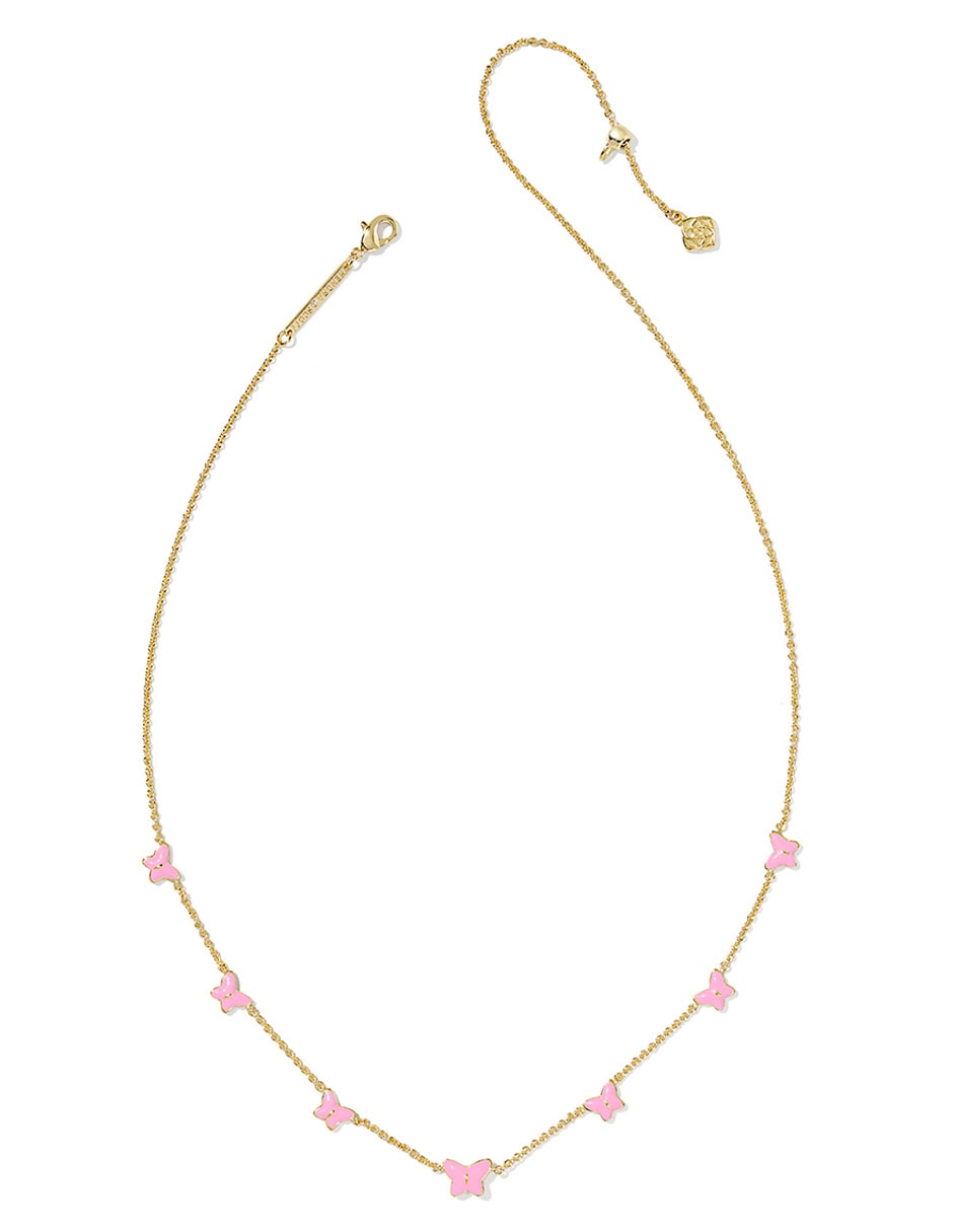 Collar de mariposa Lilia de baño de oro 14 K 3