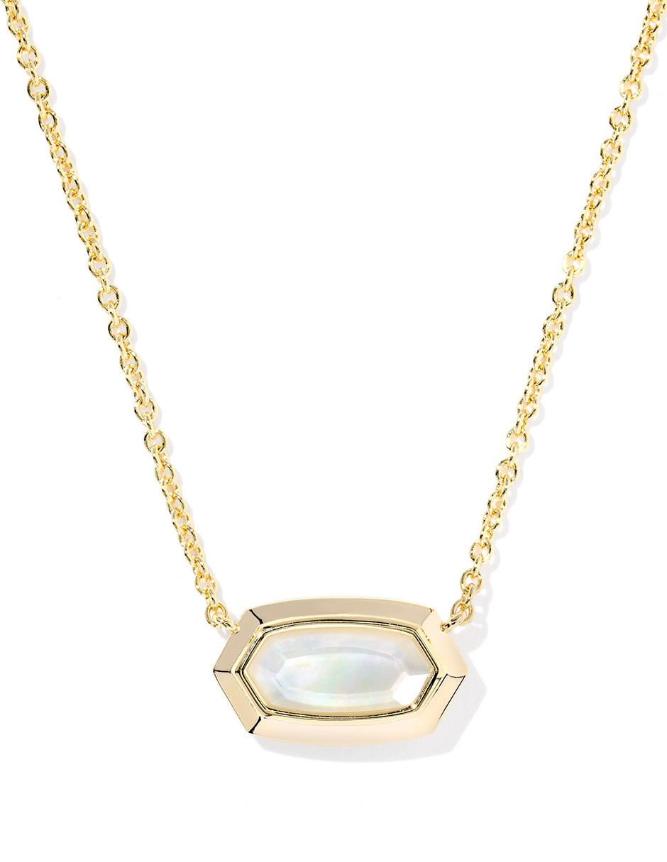 Collar ovalado Elisa Bezel de baño de oro 14 K