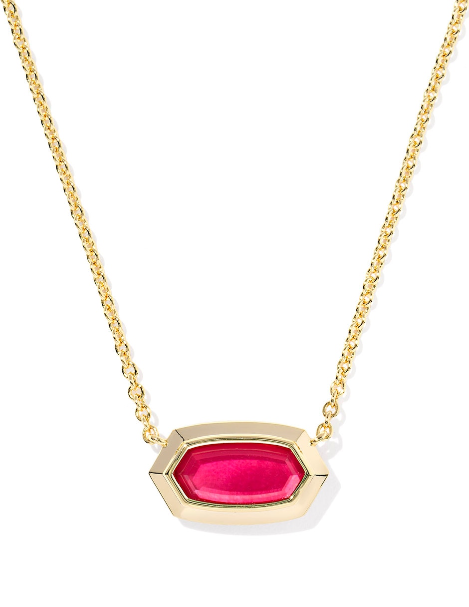 Collar ovalado Elisa Bezel de baño de oro 14 K