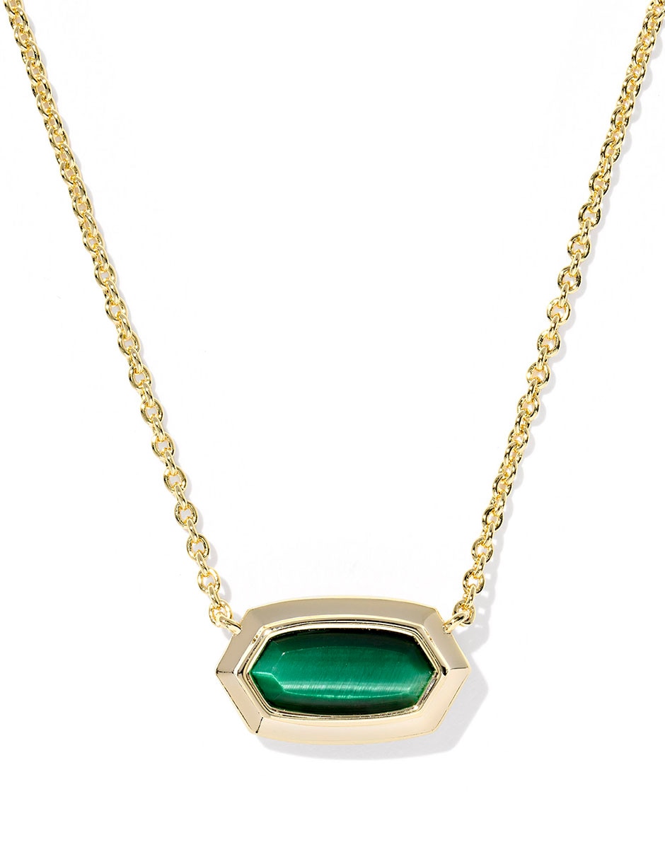 Collar ovalado Elisa Bezel de baño de oro 14 K