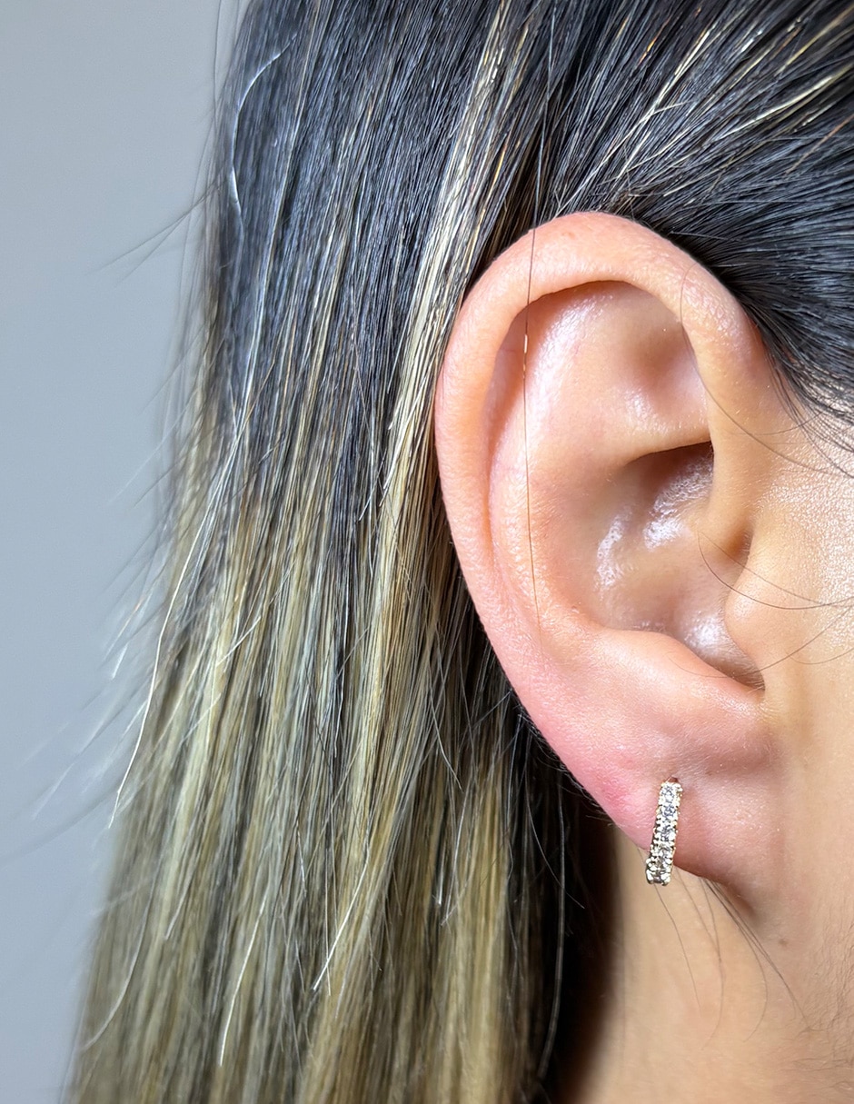 Piercing Golden Circonias baño de oro 14 k zirconia 3