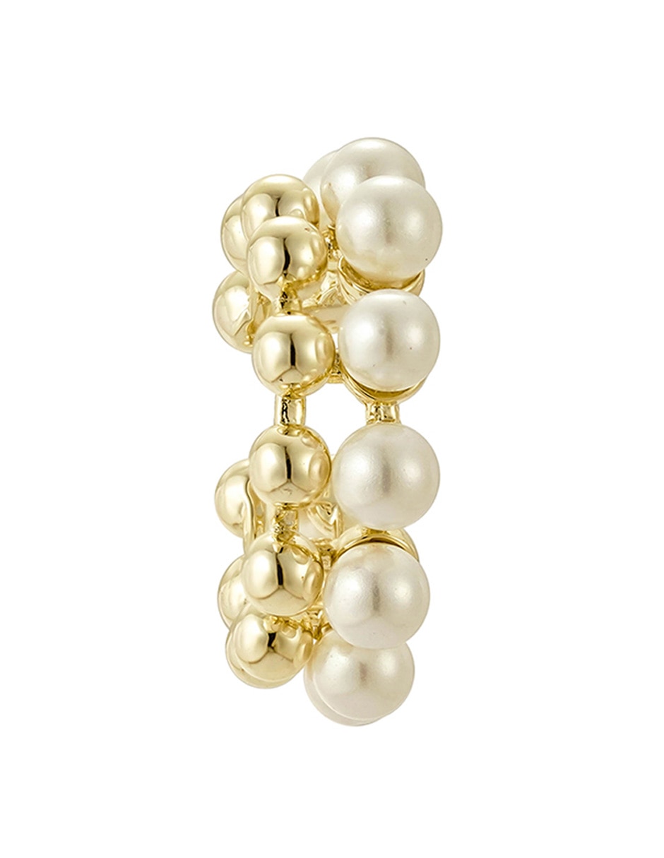 Ear cuff Baño de oro 14 k perla 3