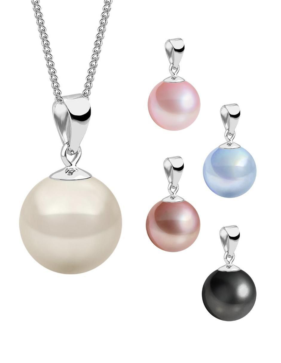 Set collar Éclair de plata P925 perla de cristal