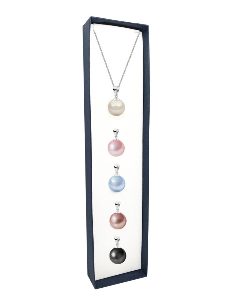Set collar Éclair de plata P925 perla de cristal 3