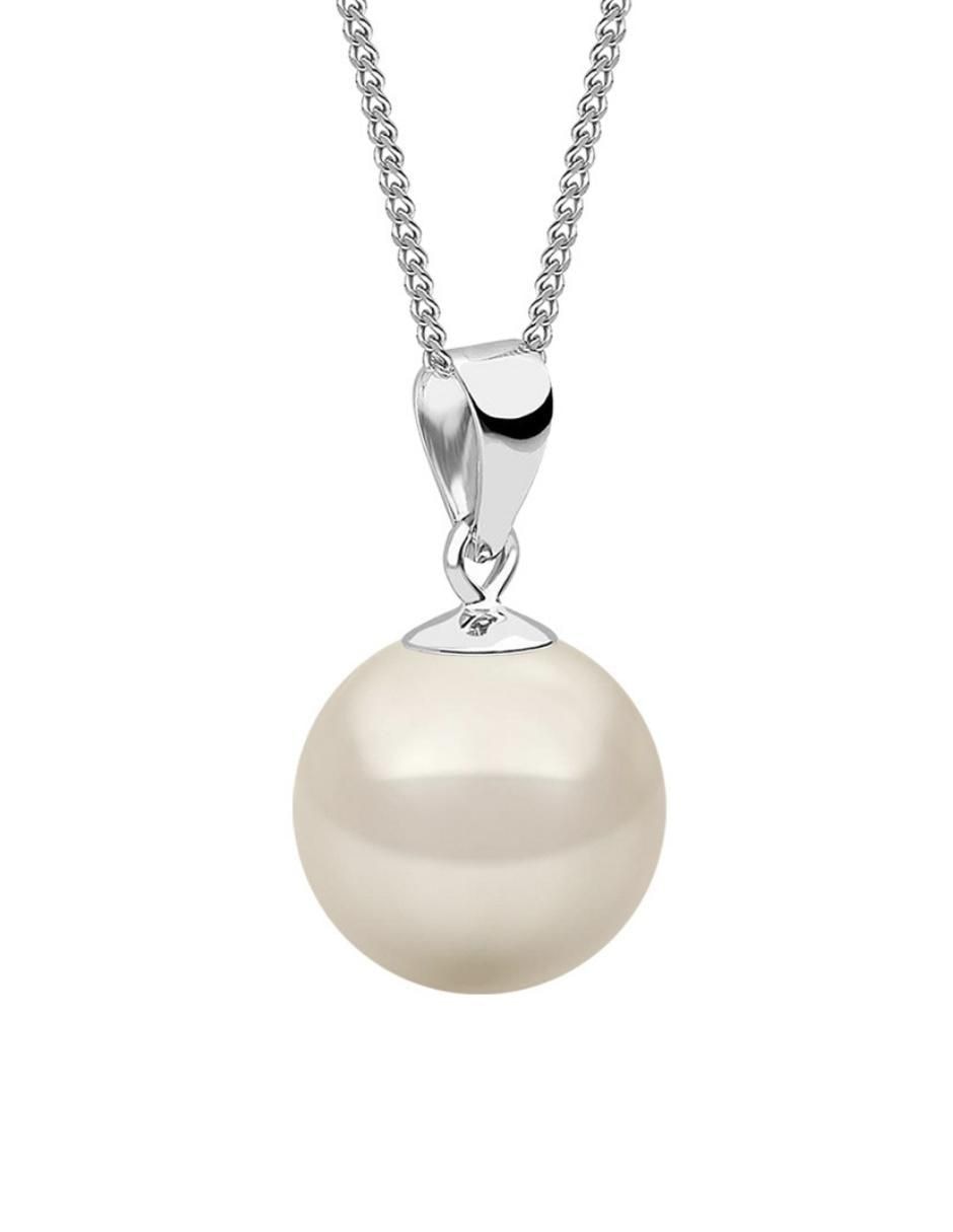 Set collar Éclair de plata P925 perla de cristal 4