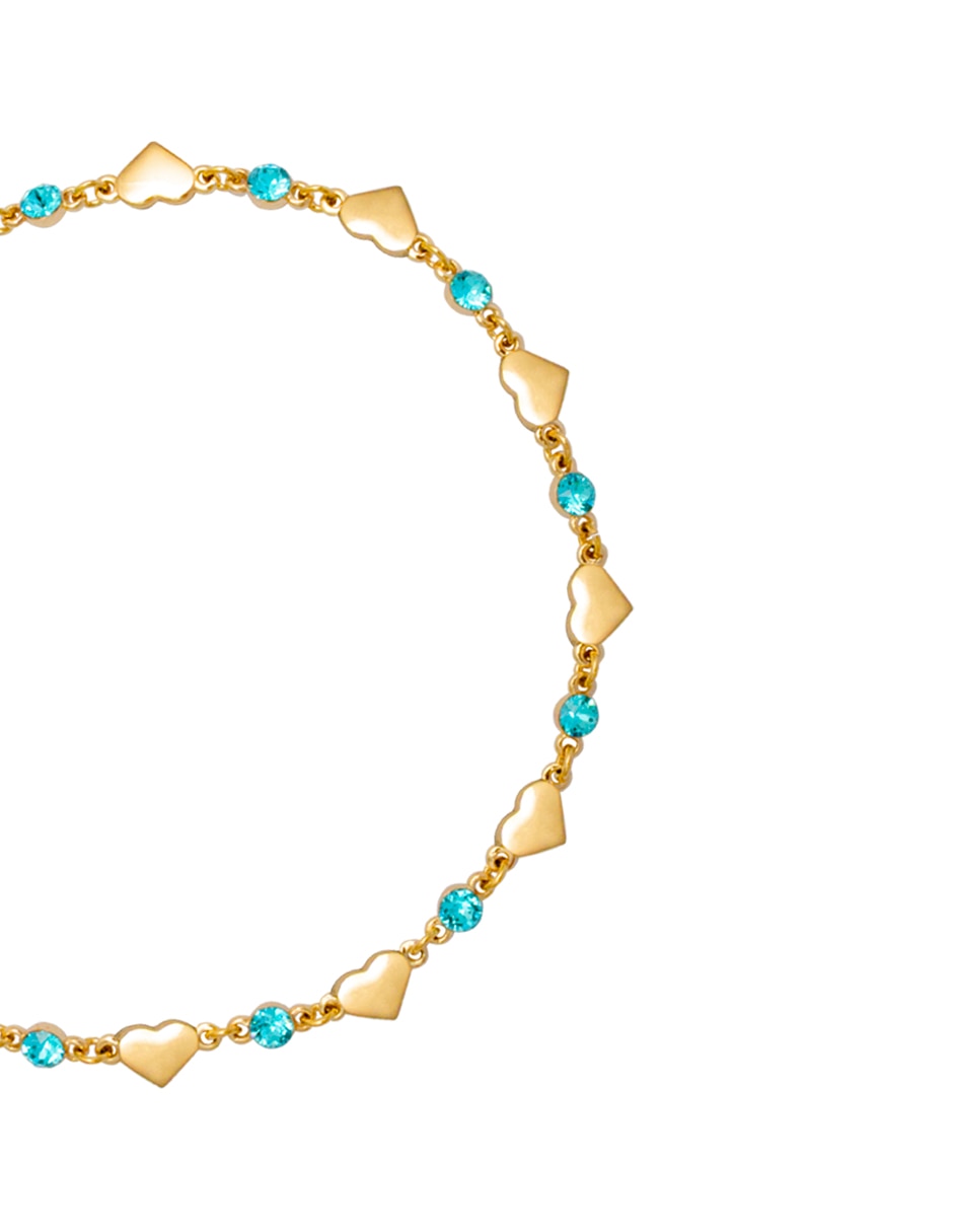 Pulsera Chatón Turquesa con acabado pulido 2