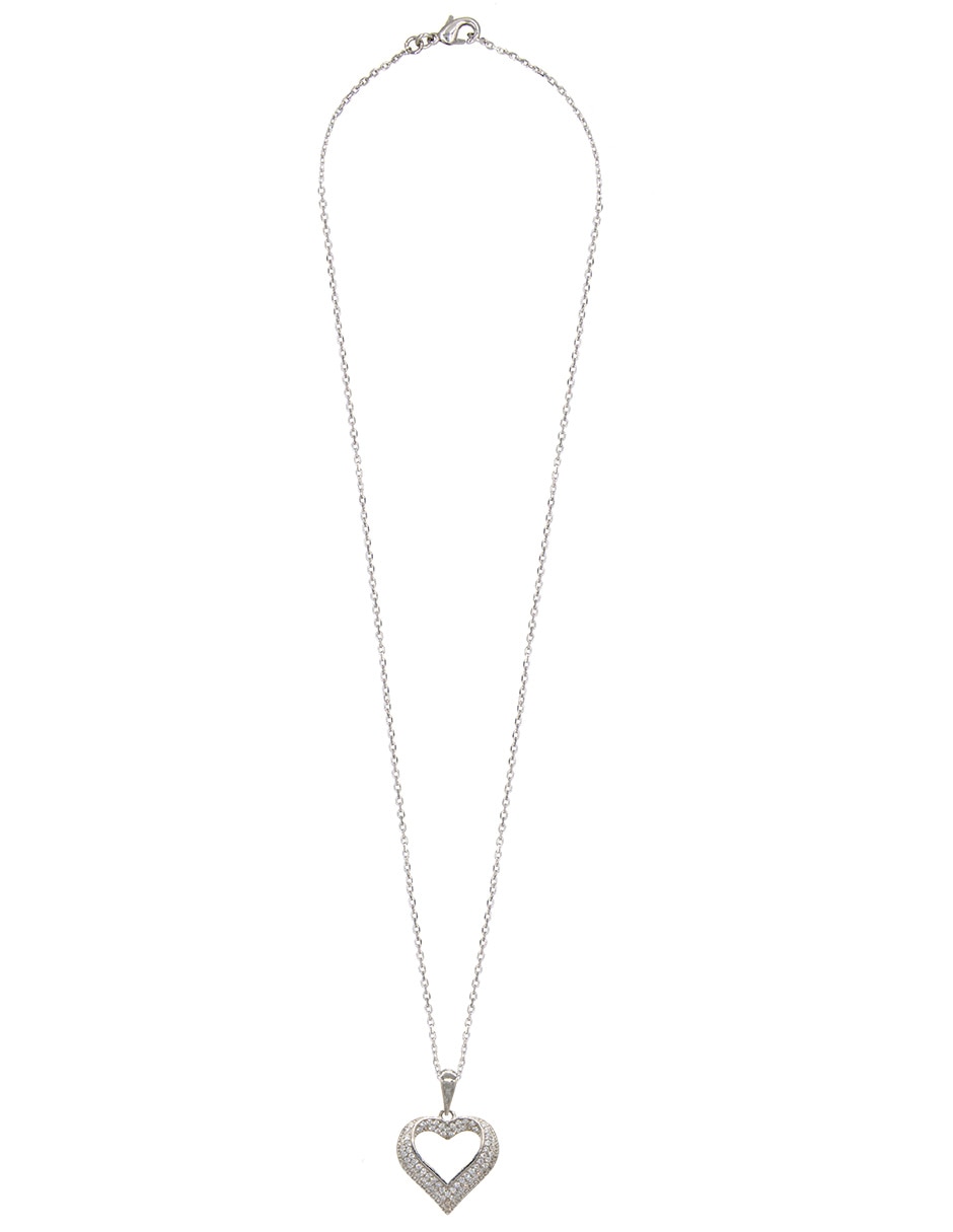 Collar con dije de corazón de plata P 925 2