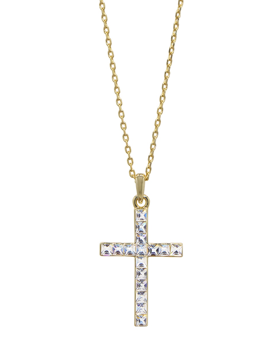 Collar con dije de cruz Square