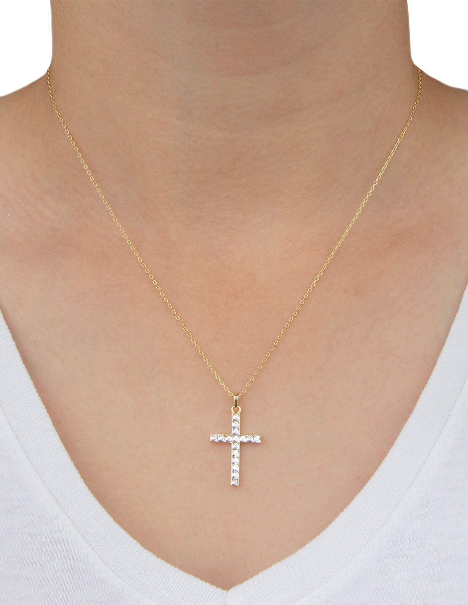 Collar con dije de cruz Square 3