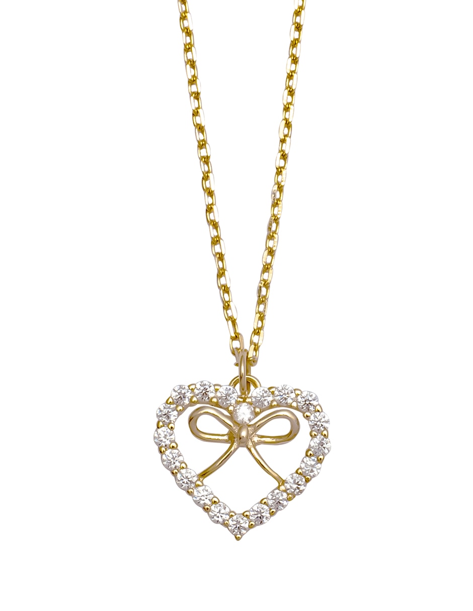 Collar con dije de corazón Coquette de plata P 925