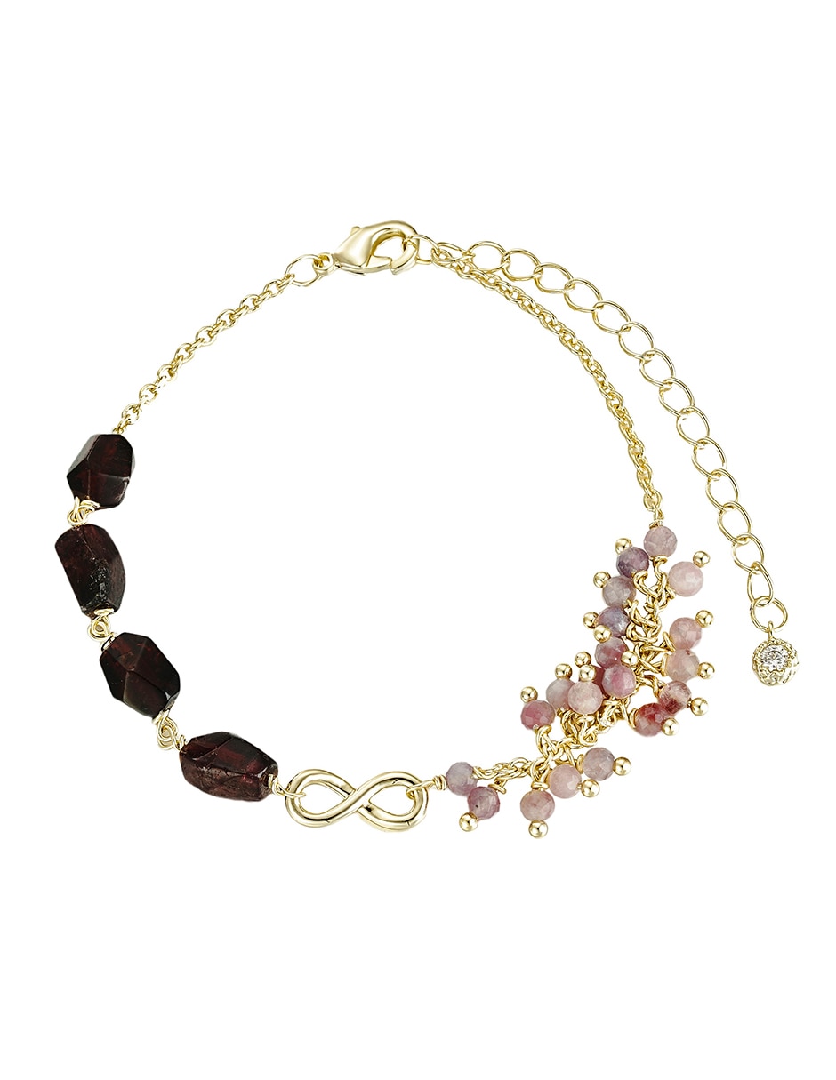 Pulsera 14 k Infinito con acabado baño de oro