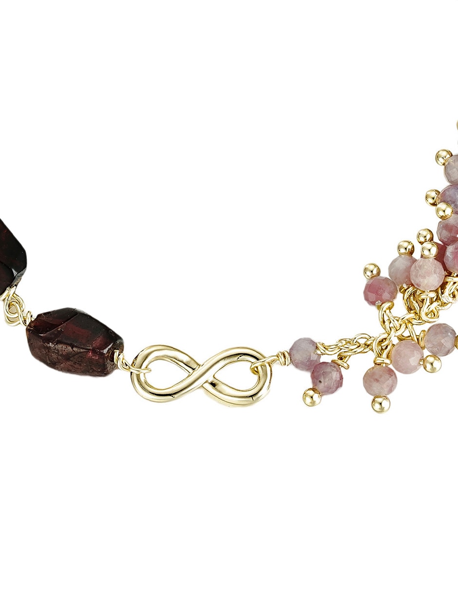 Pulsera 14 k Infinito con acabado baño de oro 2