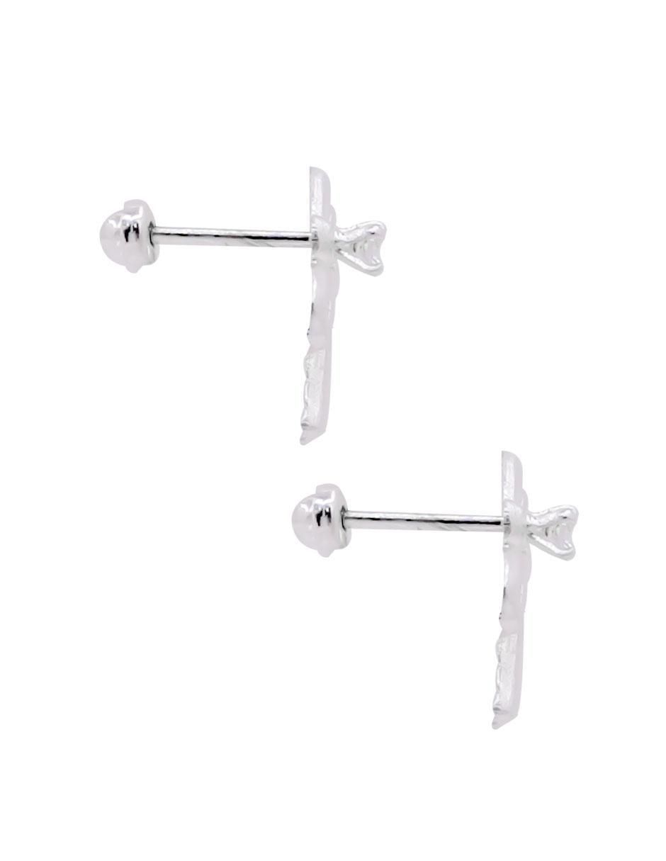 Broqueles de libélula de plata P925 con acabado pulido zirconia 3