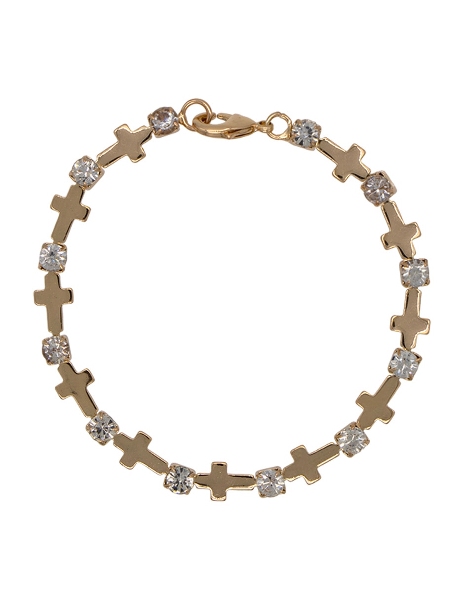 Pulsera Cruz con acabado pulido