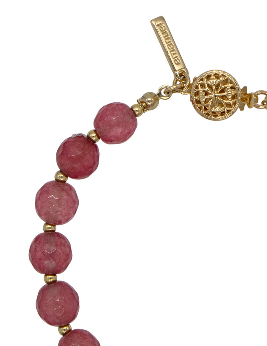 Pulsera de metal Ruby Quartz con acabado martillado 2
