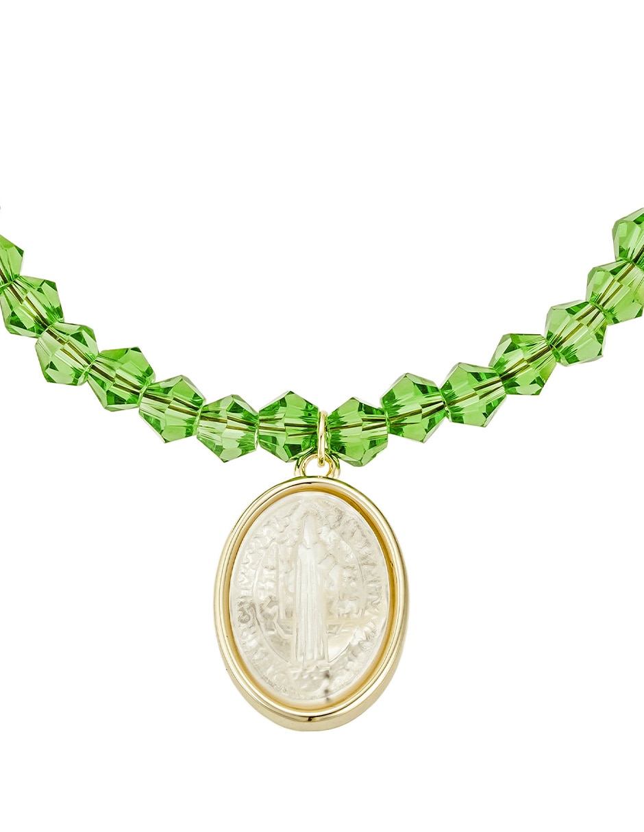Pulsera 14 k Religiosos Baño de oro 3