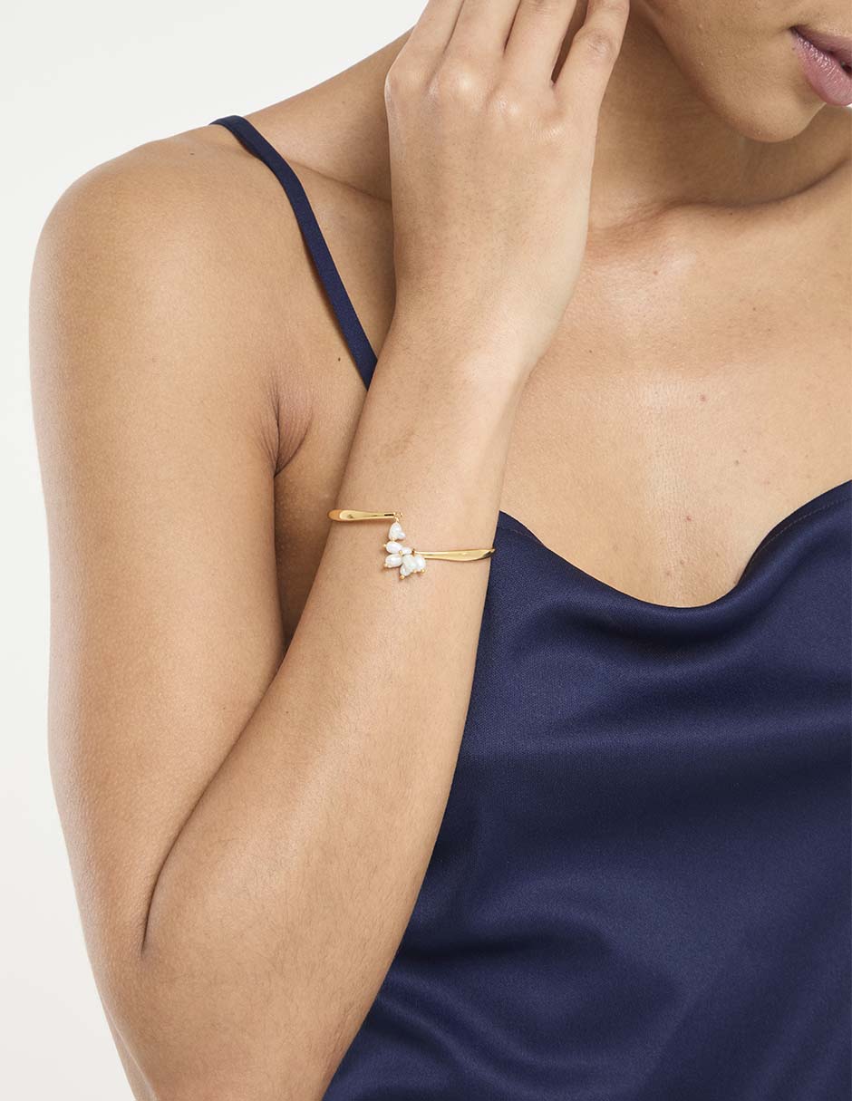 Brazalete con acabado baño de oro 18 k Jiaoren 4