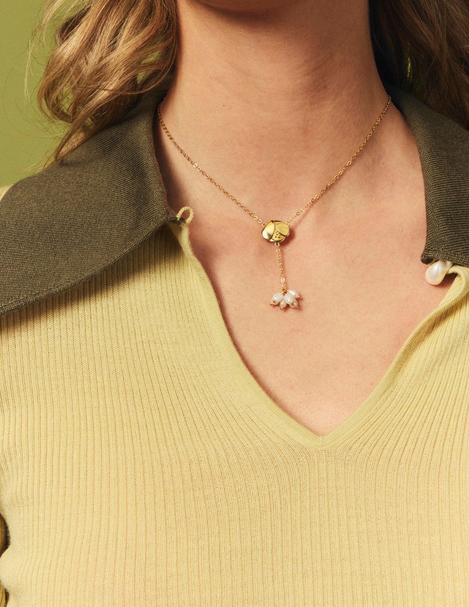 Collar Jiaoren de baño de oro 18 K 2