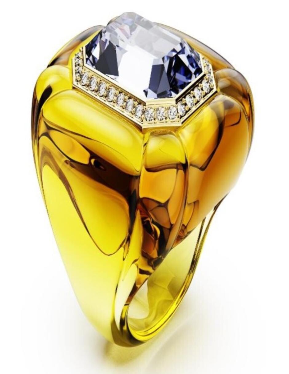 Anillo cuadrado Dulcis brillante 4