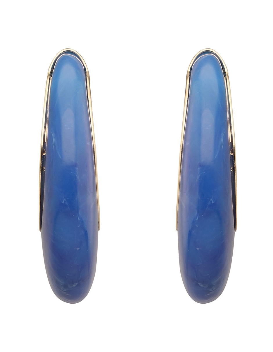Aretes largos Adria con acabado esmaltado