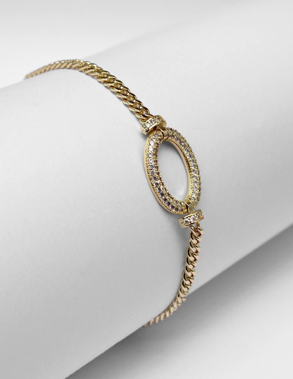 Pulsera de oro laminado 8 k con acabado brillante 6