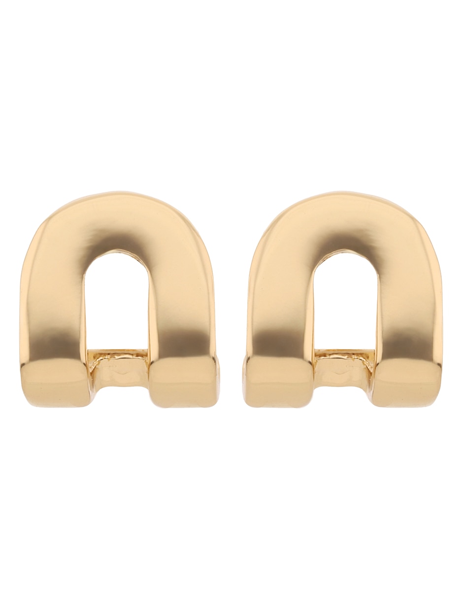 Aretes cortos Legacy Links con acabado brillante
