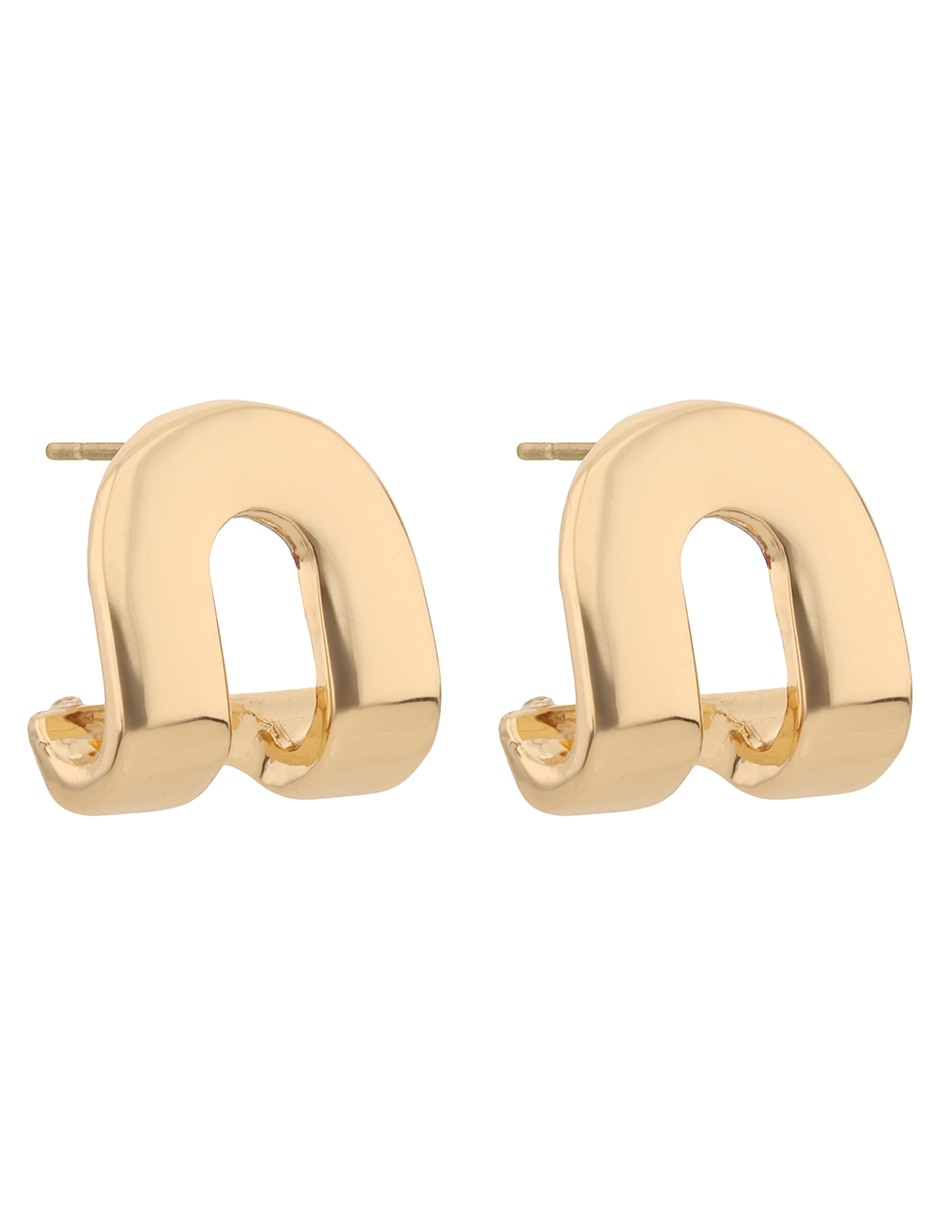 Aretes cortos Legacy Links con acabado brillante 2