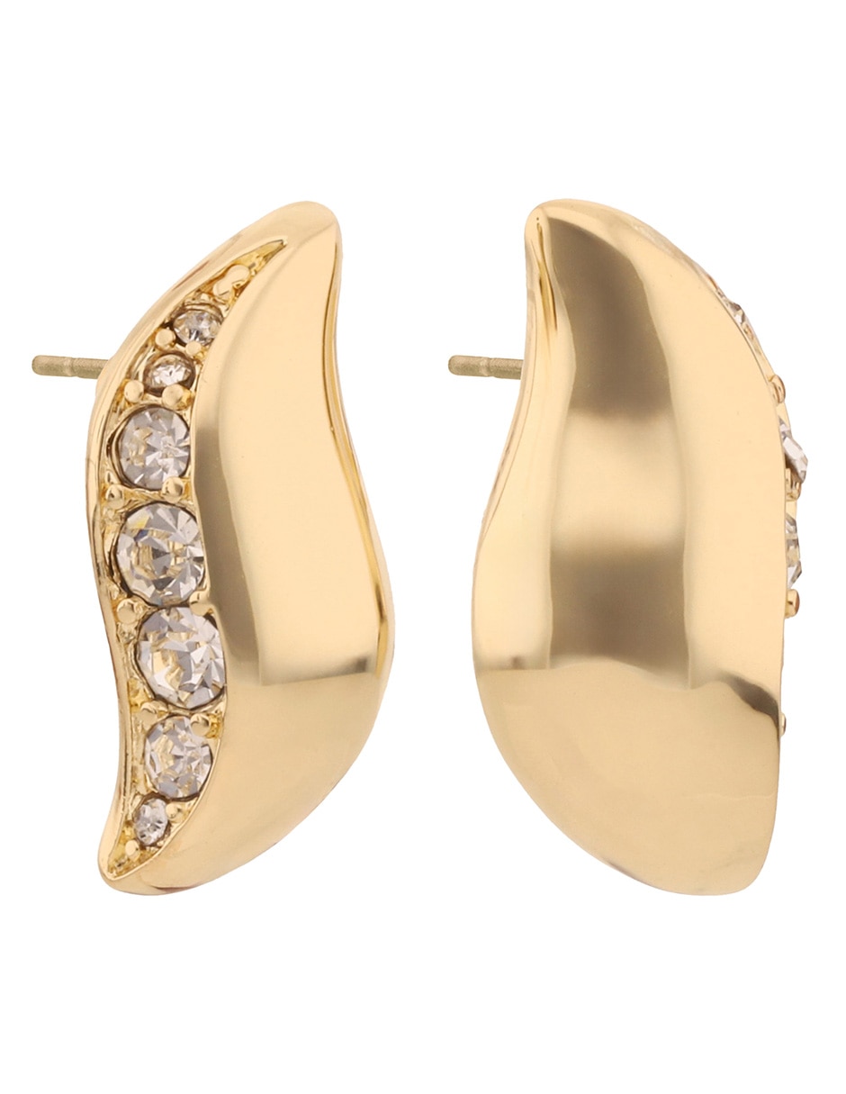 Aretes cortos Feminine Twist con acabado brillante 2