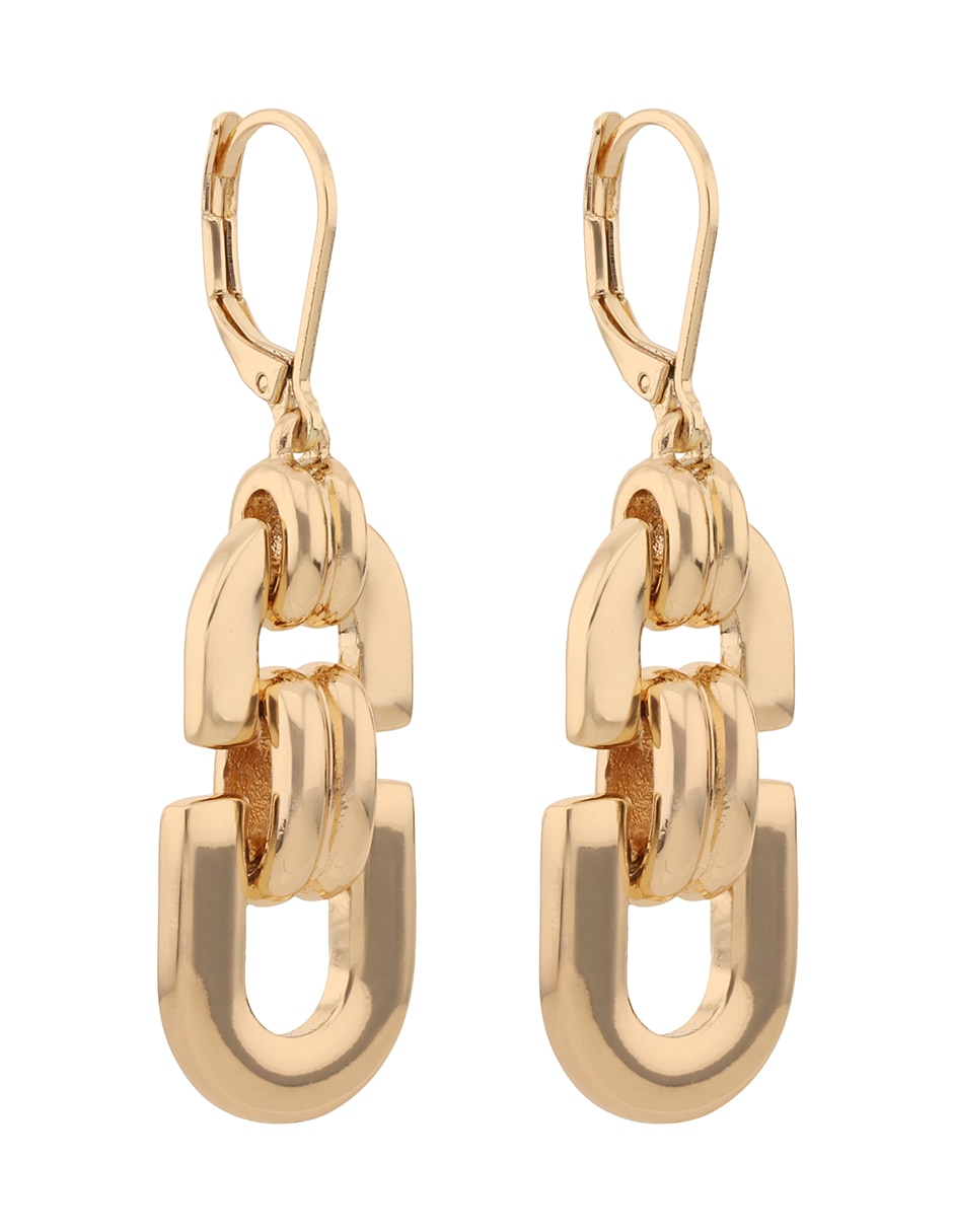Aretes largos Legacy Links con acabado brillante 2