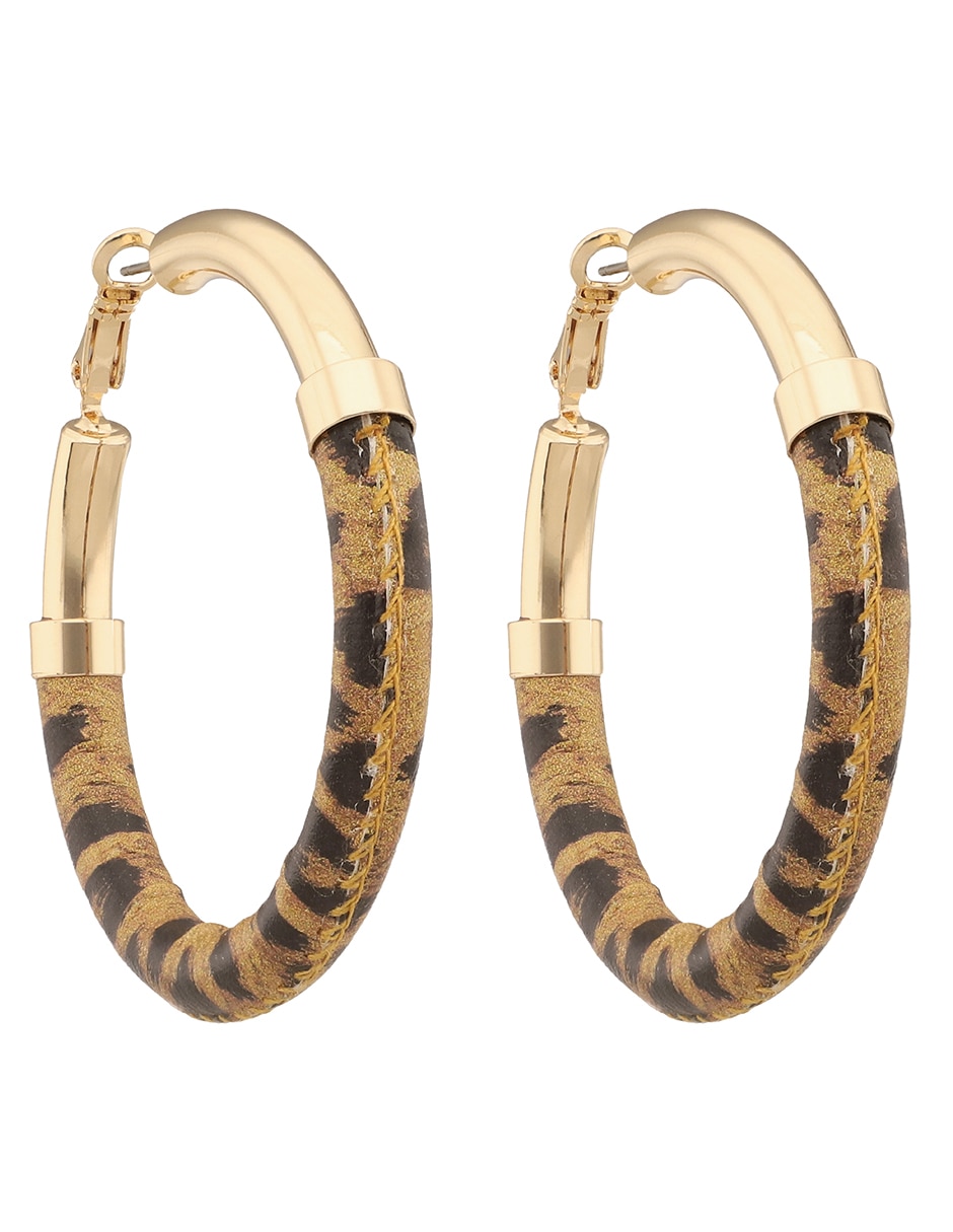 Arracadas Leather Animal con acabado brillante 2