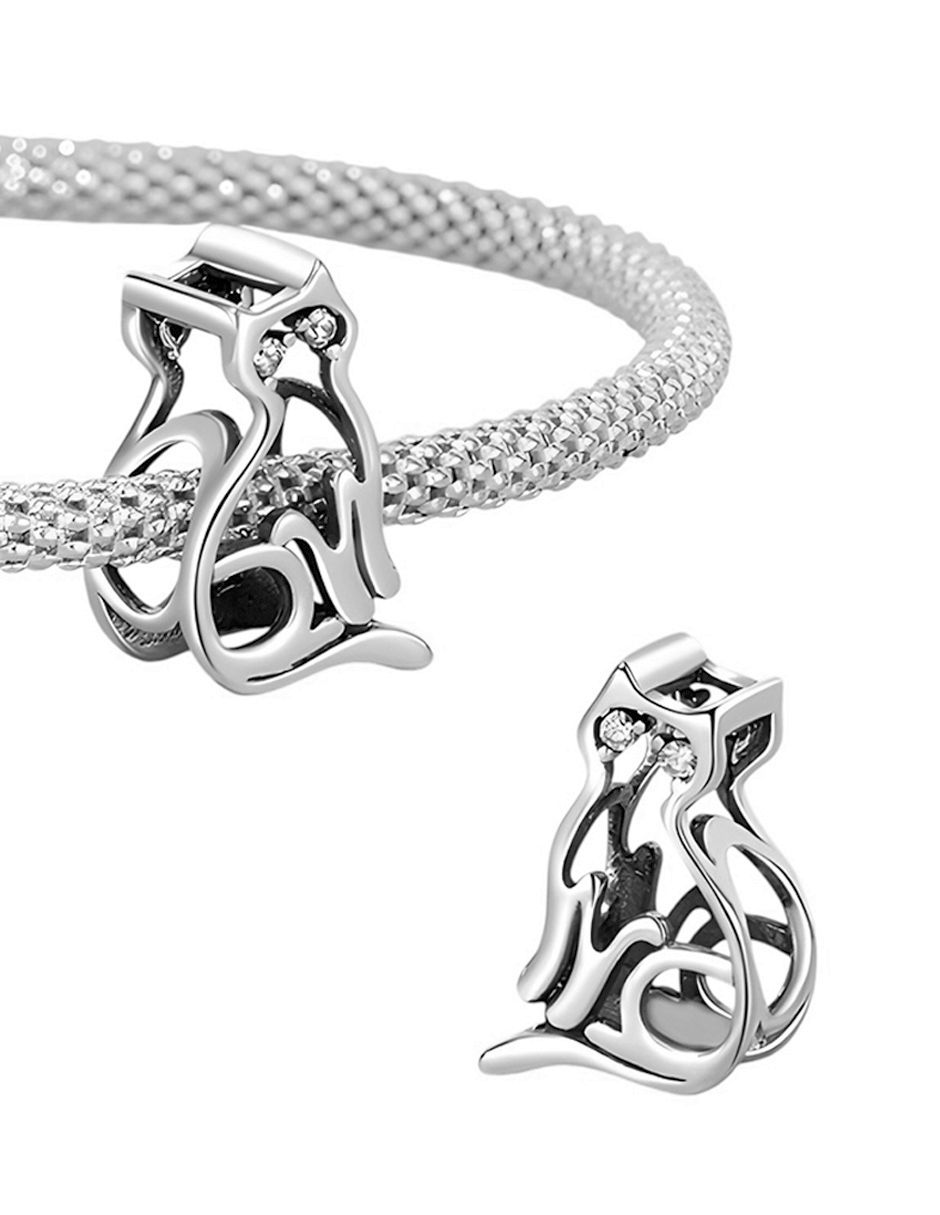 Charm de gato kiki collection de plata P 925 zirconia 3