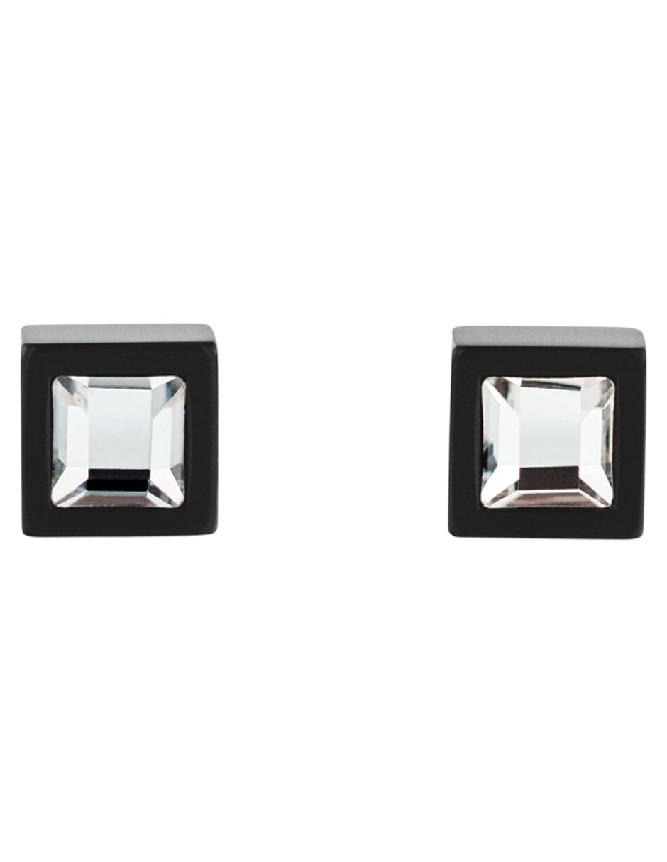 Broqueles cuadrados CK Essential Links con acabado brillante cristal Broqueles cuadrados CK Essential Links con acabado brillante cristal