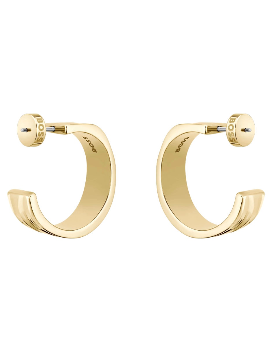 Aretes de aro Ripple con acabado 2