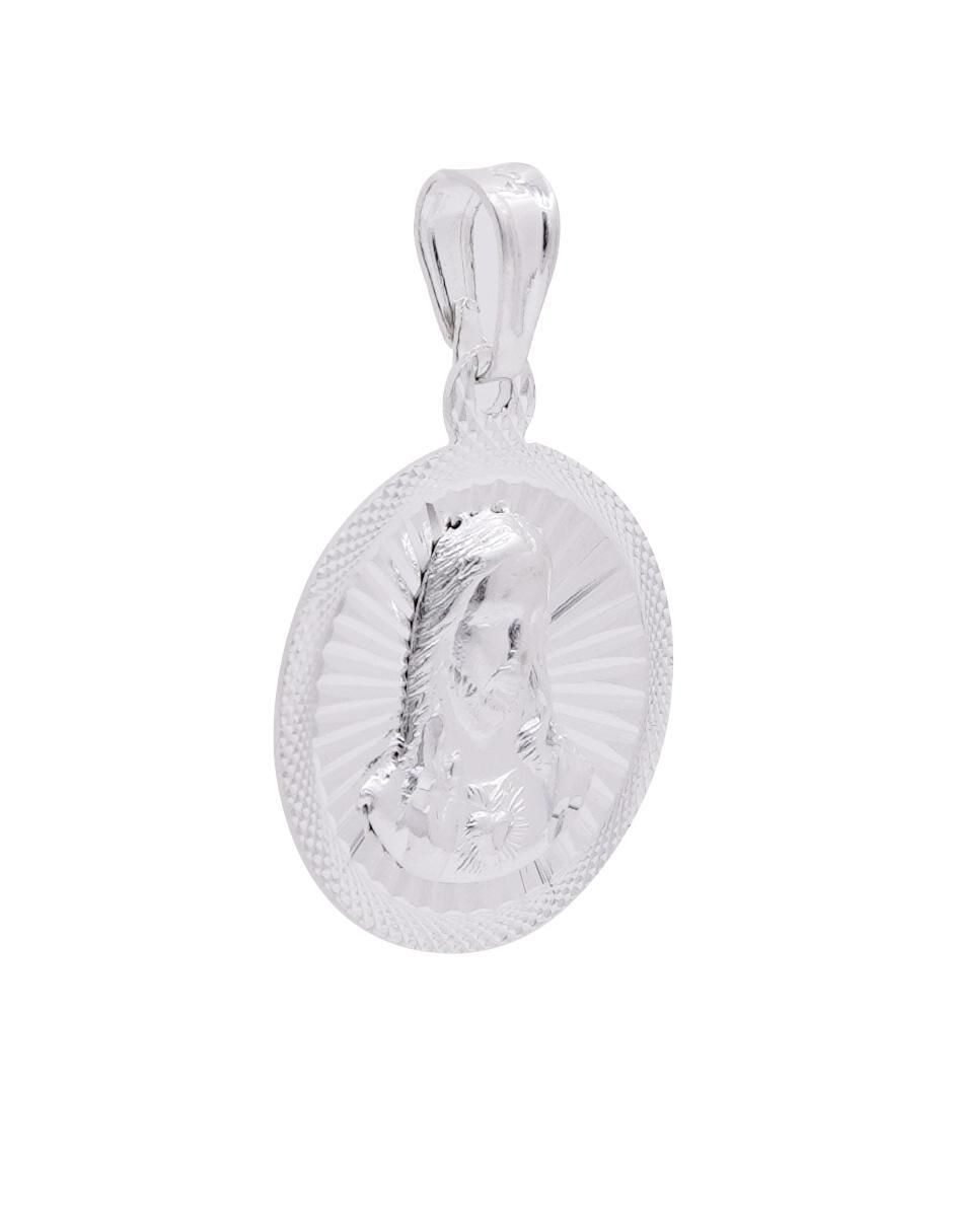 Dije redondo sin colección jesucristo de plata P 925 2