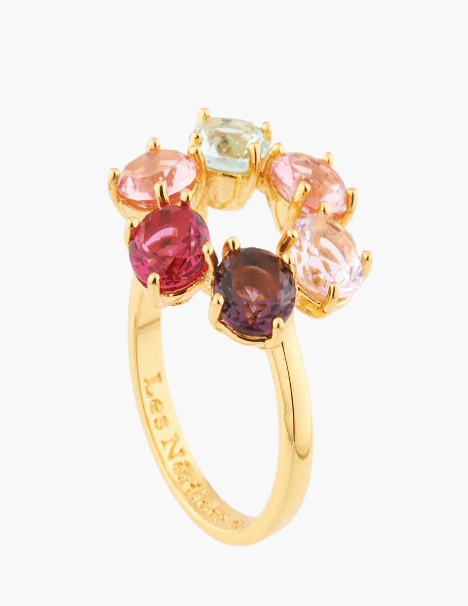 Anillo La Diamantine cristal con acabado baño de oro 2
