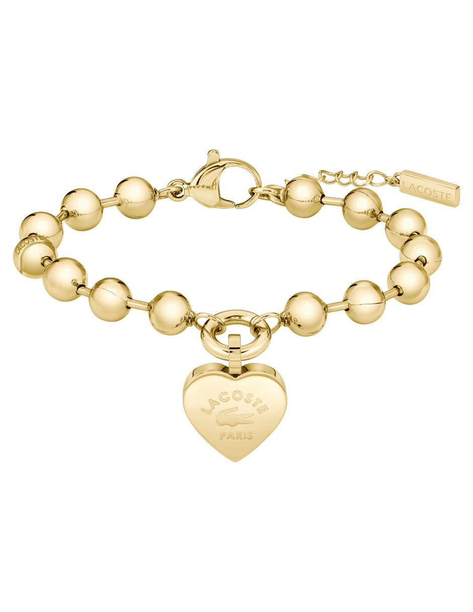 Pulsera de acero inoxidable Love my Croc con acabado brillante