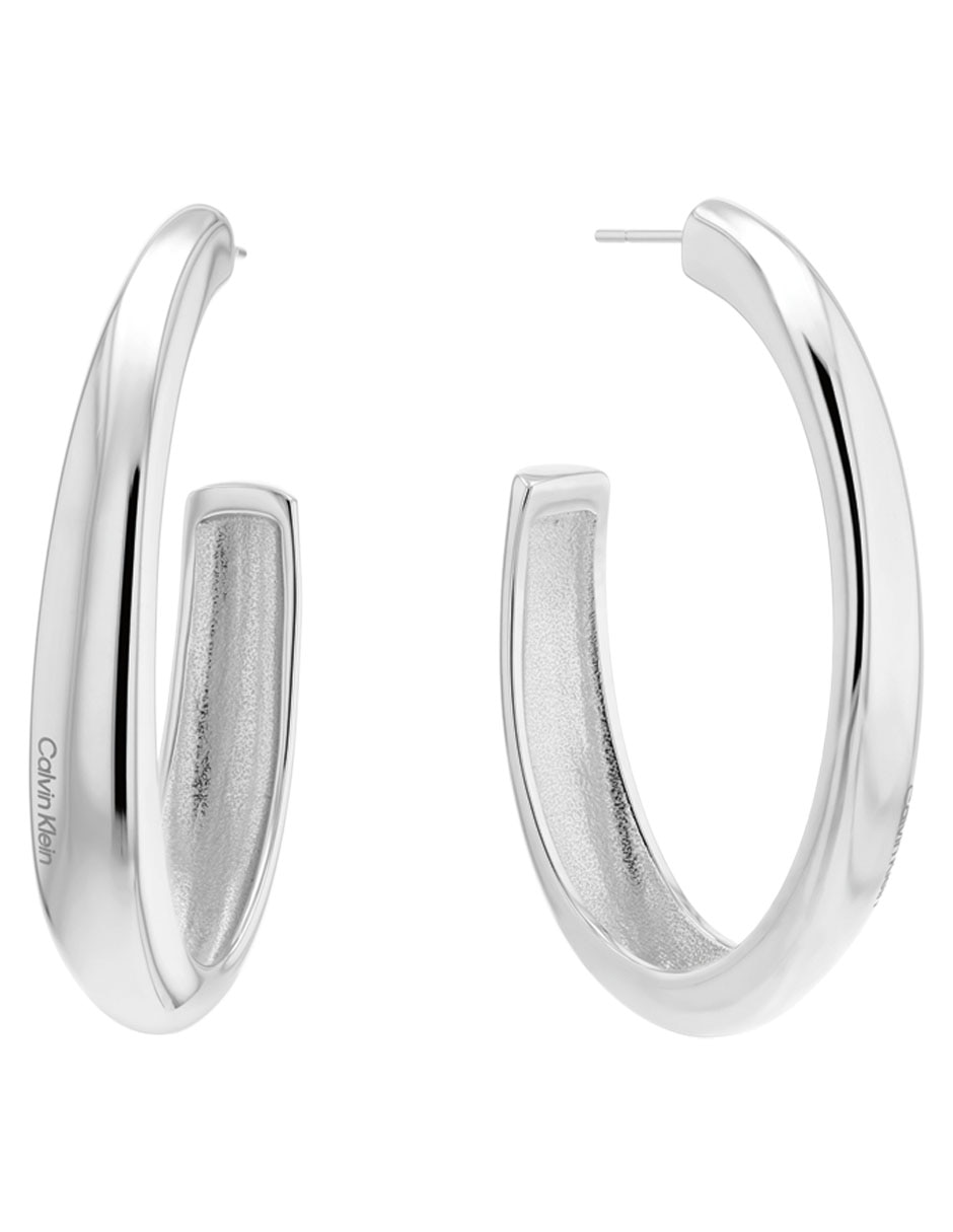 Aretes de aro Modern Purity con acabado brillante