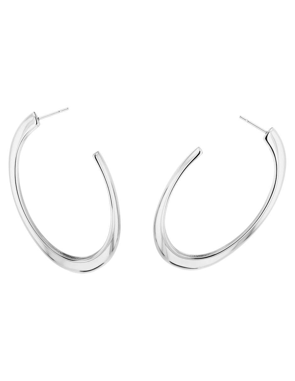 Aretes de aro Modern Purity con acabado brillante 3